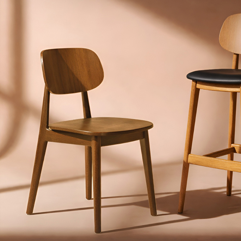 Silla Vigo madera de haya natural o nogal