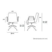 Sillón Eneas Operativo Visitante base aluminio