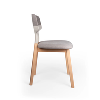 Silla Visitante Patas de Haya con Asiento Tapizado en Tela Shine