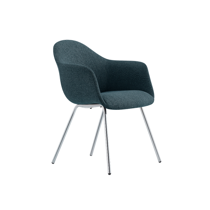 Silla Visitante Tapizada en Tela Visitante Patas Cromo Alassia