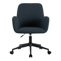 Silla ergonómica tapizada con rodajas Terracota