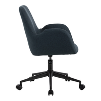 Silla ergonómica tapizada con rodajas Terracota
