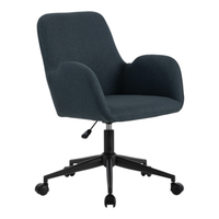 Silla ergonómica tapizada con rodajas Terracota