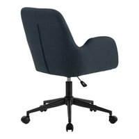 Silla ergonómica tapizada con rodajas Terracota