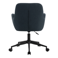Silla ergonómica tapizada con rodajas Terracota