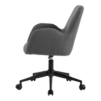 Silla ergonómica tapizada con rodajas Terracota