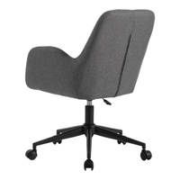 Silla ergonómica tapizada con rodajas Terracota