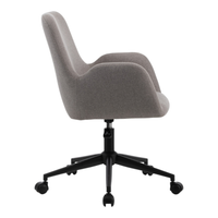 Silla ergonómica tapizada con rodajas Terracota