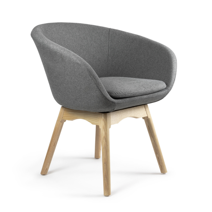 Sillón Brizna pata madera