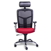 Sillon Ejecutivo En Malla Con Cabecera Tapizado en Tela