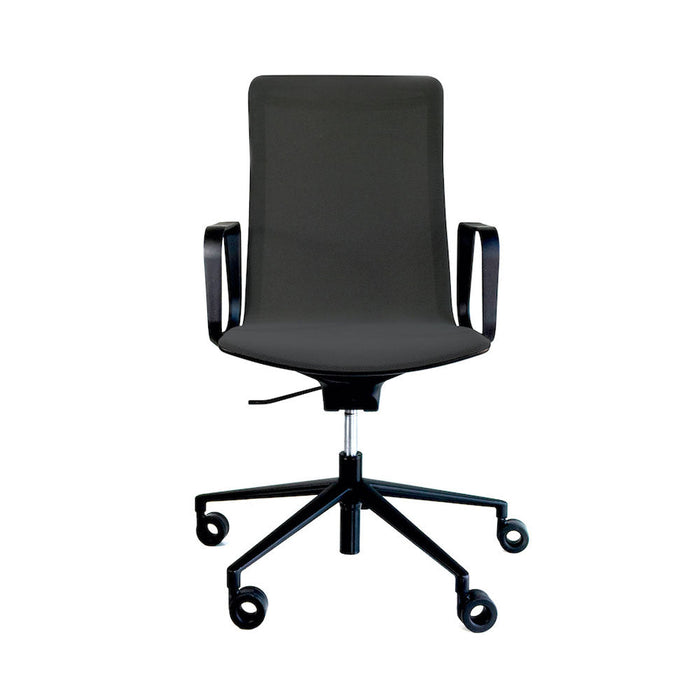 Sillon Ejecutivo Respaldo Medio Mesh gris y negro