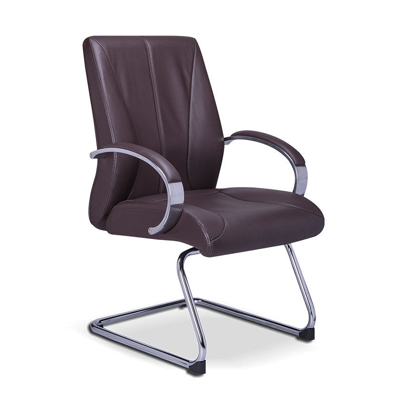 Sillon ejecutivo en piel/simil piel color negro respaldo bajo
